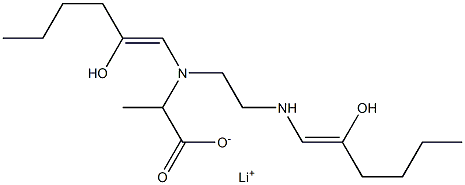 2-[N-(2-Hydroxy-1-hexenyl)-N-[2-(2-hydroxy-1-hexenylamino)ethyl]amino]propionic acid lithium salt 구조식 이미지