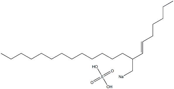Sulfuric acid 2-(1-heptenyl)pentadecyl=sodium ester salt 구조식 이미지