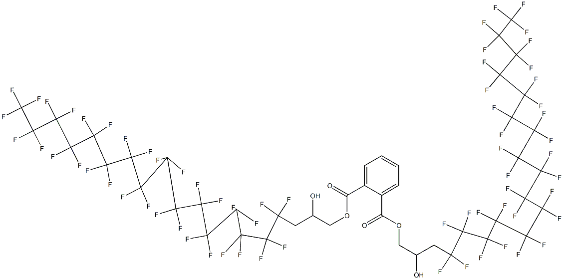 Phthalic acid di[3-(tritriacontafluorohexadecyl)-2-hydroxypropyl] ester Structure