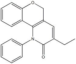 1,5-Dihydro-3-ethyl-1-phenyl-2H-[1]benzopyrano[4,3-b]pyridin-2-one Structure