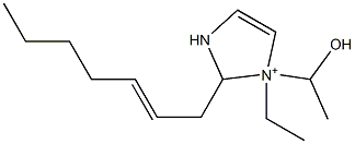 1-Ethyl-2-(2-heptenyl)-1-(1-hydroxyethyl)-4-imidazoline-1-ium 구조식 이미지