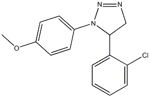 1-(4-Methoxyphenyl)-5-(2-chlorophenyl)-4,5-dihydro-1H-1,2,3-triazole 구조식 이미지