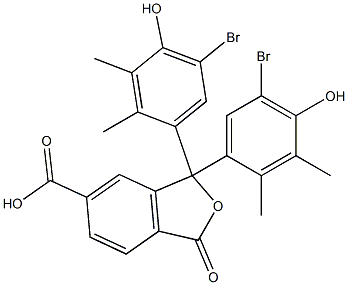 1,1-Bis(5-bromo-4-hydroxy-2,3-dimethylphenyl)-1,3-dihydro-3-oxoisobenzofuran-6-carboxylic acid Structure