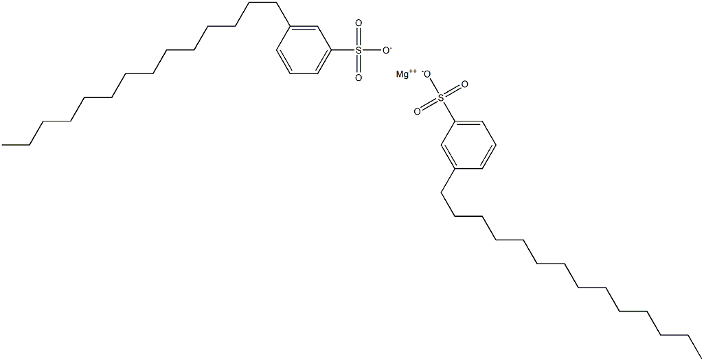 Bis(3-tetradecylbenzenesulfonic acid)magnesium salt Structure