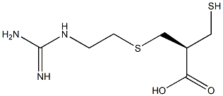 (R)-2-Mercaptomethyl-3-(2-guanidinoethylthio)propanoic acid 구조식 이미지