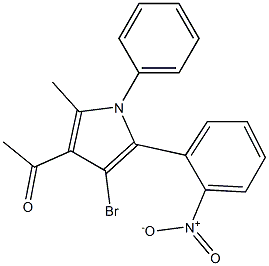 4-Acetyl-3-bromo-5-methyl-2-(2-nitrophenyl)-1-phenyl-1H-pyrrole 구조식 이미지