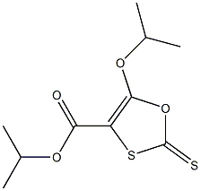 5-Isopropyloxy-2-thioxo-1,3-oxathiole-4-carboxylic acid isopropyl ester 구조식 이미지