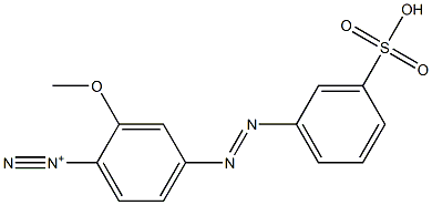 2-Methoxy-4-(3-sulfophenylazo)benzenediazonium Structure