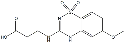 3-[(2-Carboxyethyl)amino]-6-methoxy-4H-1,2,4-benzothiadiazine 1,1-dioxide Structure