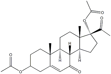 3,17-Dihydroxypregn-5-ene-7,20-dione diacetate Structure