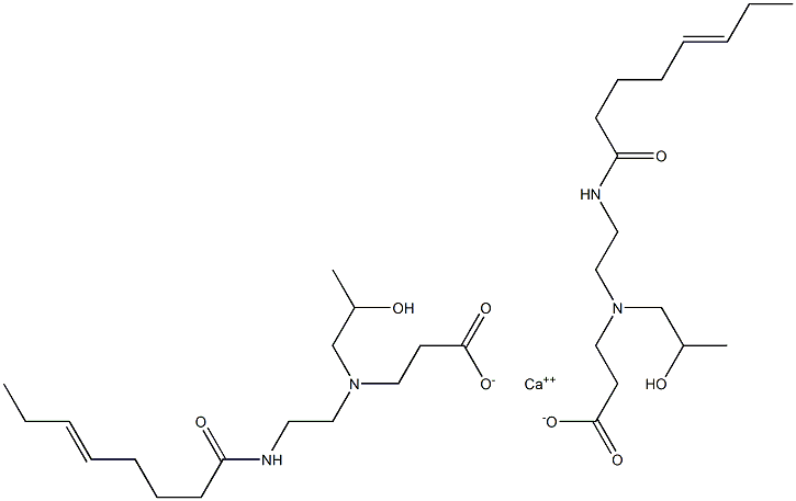 Bis[3-[N-(2-hydroxypropyl)-N-[2-(5-octenoylamino)ethyl]amino]propionic acid]calcium salt 구조식 이미지