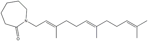 1-(3,7,11-Trimethyl-2,6,10-dodecatrienyl)tetrahydro-1H-azepin-2(3H)-one Structure