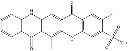 5,7,12,14-Tetrahydro-2,6-dimethyl-7,14-dioxoquino[2,3-b]acridine-3-sulfonic acid Structure