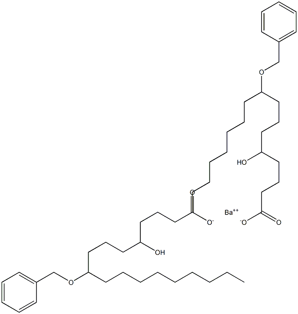 Bis(9-benzyloxy-5-hydroxystearic acid)barium salt 구조식 이미지