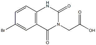 1,2,3,4-Tetrahydro-6-bromo-2,4-dioxoquinazoline-3-acetic acid Structure