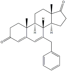 7-Benzyl-4,6-androstadiene-3,17-dione 구조식 이미지