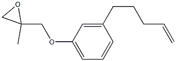 3-(4-Pentenyl)phenyl 2-methylglycidyl ether 구조식 이미지