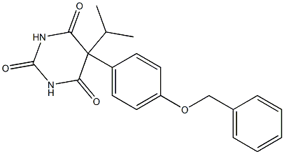 5-Isopropyl-5-(4-benzyloxyphenyl)pyrimidine-2,4,6(1H,3H,5H)-trione Structure