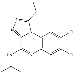 4-Isopropylamino-1-ethyl-7,8-dichloro[1,2,4]triazolo[4,3-a]quinoxaline 구조식 이미지