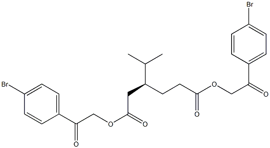 [S,(-)]-3-Isopropylhexanedioic acid bis[2-(p-bromophenyl)-2-oxoethyl] ester 구조식 이미지