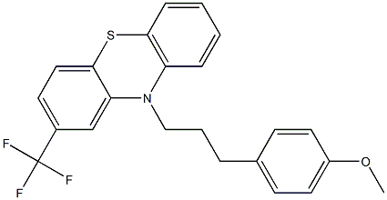 10-[3-(4-Methoxyphenyl)propyl]-2-(trifluoromethyl)-10H-phenothiazine 구조식 이미지