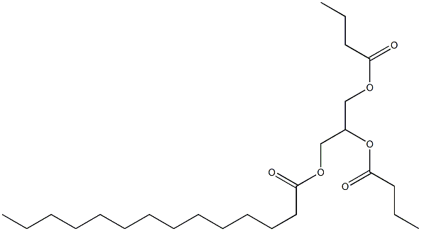 (-)-D-Glycerol 3-myristate 1,2-dibutyrate 구조식 이미지