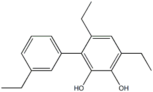 4,6-Diethyl-3-(3-ethylphenyl)benzene-1,2-diol Structure