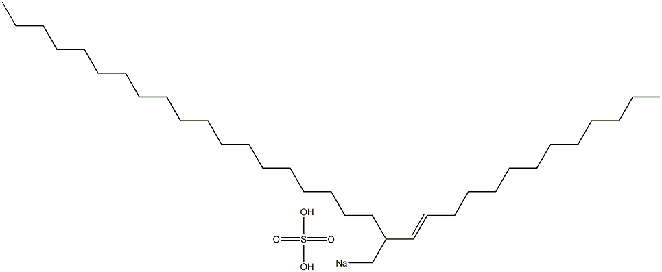 Sulfuric acid 2-(1-tridecenyl)henicosyl=sodium ester salt Structure
