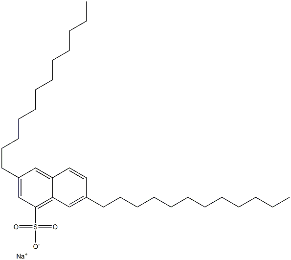 3,7-Didodecyl-1-naphthalenesulfonic acid sodium salt 구조식 이미지