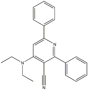 2-Phenyl-4-(diethylamino)-6-phenylpyridine-3-carbonitrile Structure