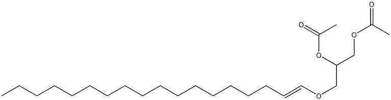 1-O-Octadecenyl-2,3-di-O-acetylglycerol Structure