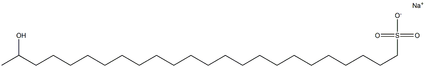 23-Hydroxytetracosane-1-sulfonic acid sodium salt Structure