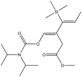 (3E,4Z)-3-[[(Diisopropylamino)carbonyloxy]methylene]-4-(trimethylsilyl)-4-hexenoic acid methyl ester 구조식 이미지