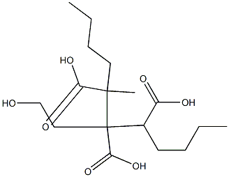 Butane-1,2,3-tricarboxylic acid 2-(2-hydroxyethyl)1,3-dibutyl ester Structure