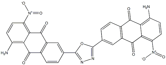 2,5-Bis(1-amino-4-nitro-6-anthraquinonyl)-1,3,4-oxadiazole Structure