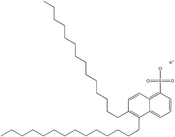 5,6-Ditetradecyl-1-naphthalenesulfonic acid potassium salt Structure