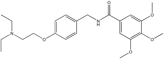 N-[4-[2-(Diethylamino)ethoxy]benzyl]-3,4,5-trimethoxybenzamide 구조식 이미지