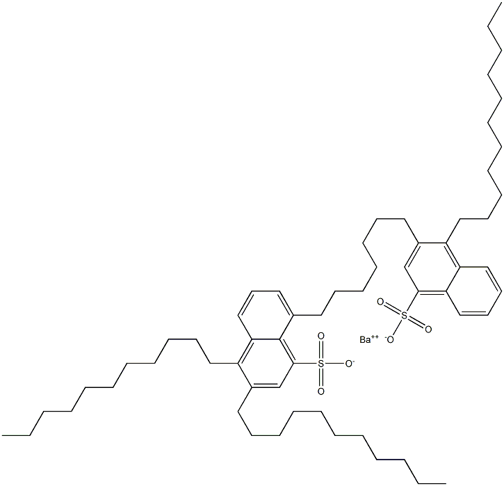 Bis(3,4-diundecyl-1-naphthalenesulfonic acid)barium salt Structure