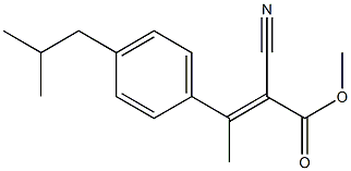 2-Cyano-3-(p-isobutylphenyl)-2-butenoic acid methyl ester Structure