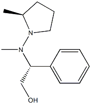 (2S)-2-Methyl-1-[N-methyl-N-[(1R)-2-hydroxy-1-phenylethyl]amino]pyrrolidine 구조식 이미지