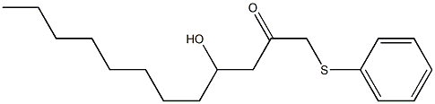 1-(Phenylthio)-4-hydroxydodecan-2-one 구조식 이미지