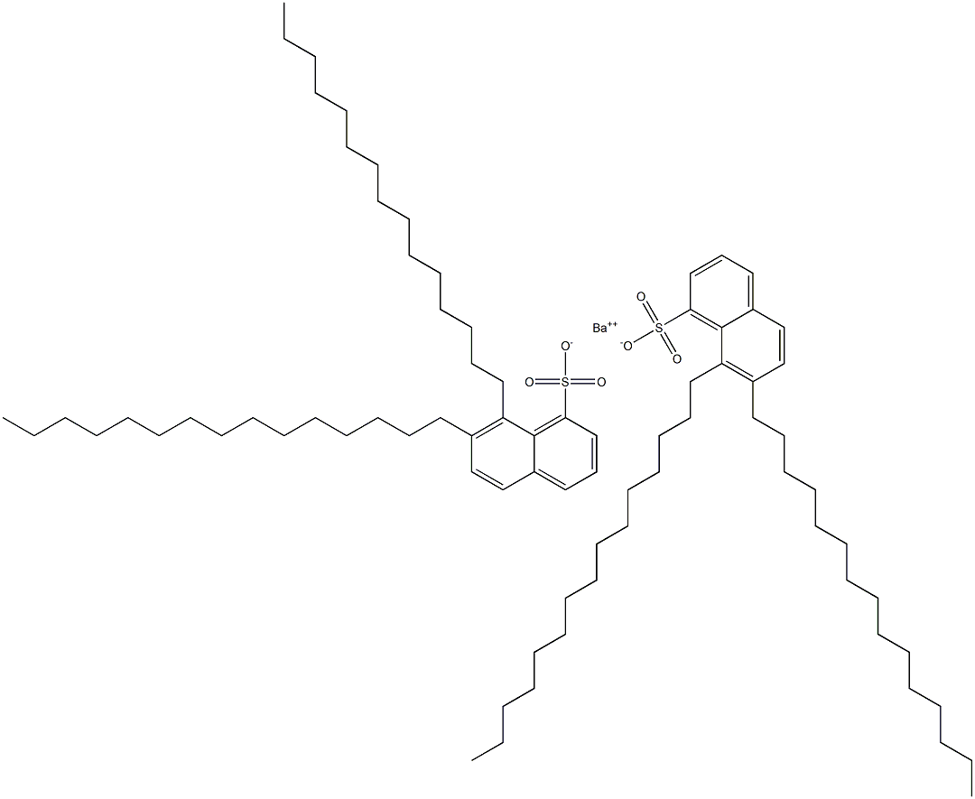Bis(7,8-dipentadecyl-1-naphthalenesulfonic acid)barium salt Structure