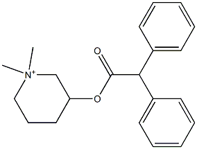 3-(Diphenylacetoxy)-1,1-dimethylpiperidinium Structure