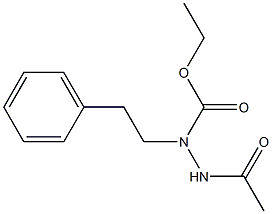 1-(2-Phenylethyl)-2-acetylhydrazine-1-carboxylic acid ethyl ester 구조식 이미지