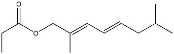 Propionic acid 2,7-dimethyl-2,4-octadienyl ester 구조식 이미지