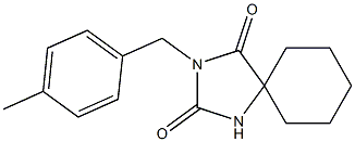 3-(p-Methylbenzyl)-2,4-dioxo-1,3-diazaspiro[4.5]decane Structure