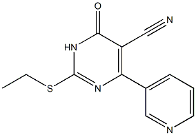 6-(3-Pyridinyl)-5-cyano-2-ethylthiopyrimidin-4(3H)-one Structure