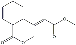(E)-3-(2-Methoxycarbonyl-3-cyclohexen-1-yl)propenoic acid methyl ester 구조식 이미지