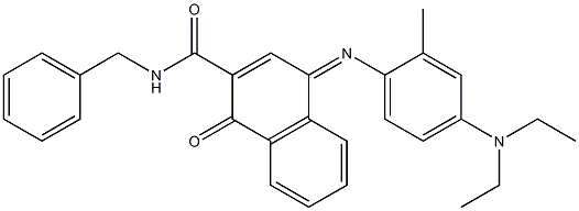 N-Benzyl-1,4-dihydro-1-oxo-4-(4-diethylamino-2-methylphenylimino)-2-naphthamide Structure