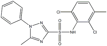 1-Phenyl-5-methyl-N-(2,6-dichloro-3-methylphenyl)-1H-1,2,4-triazole-3-sulfonamide 구조식 이미지